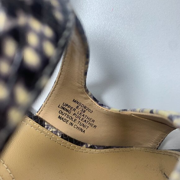 BCBGMaxAzria Snake Print Leather Strappy Stiletto Heels - Size 8/38 - Excellent - Picture 8 of 10